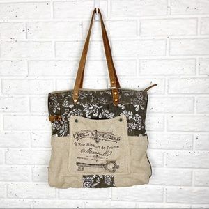 MYRA Large Canvas Tote Bag